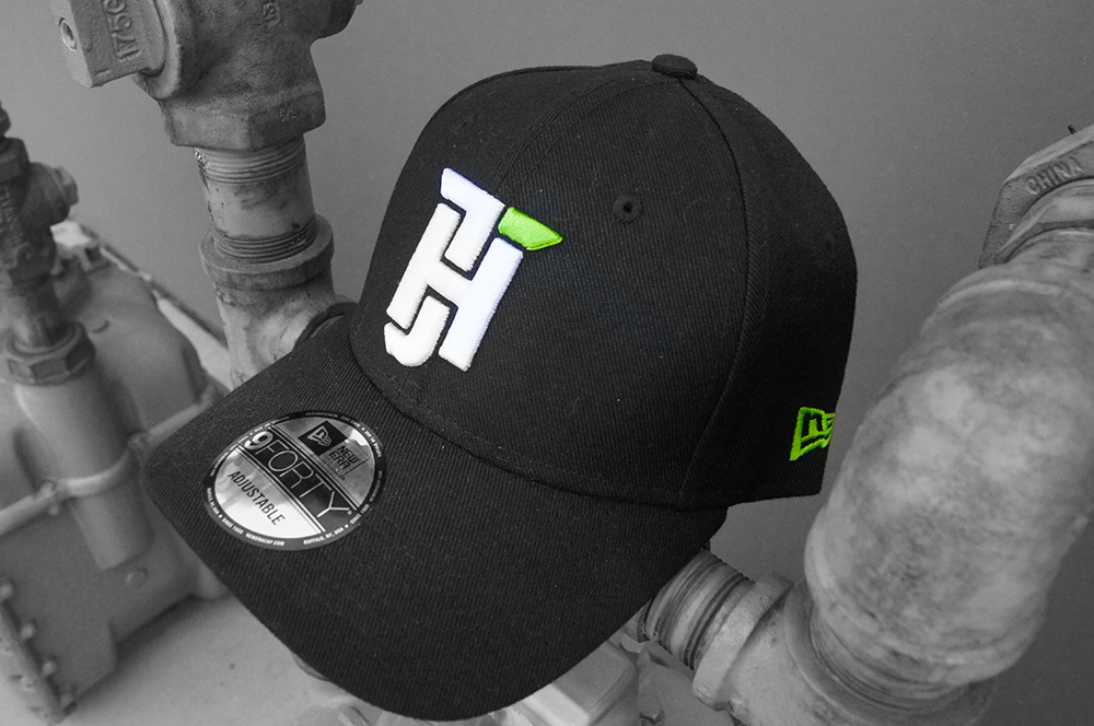 Adjustable cap mockup with side logo detail